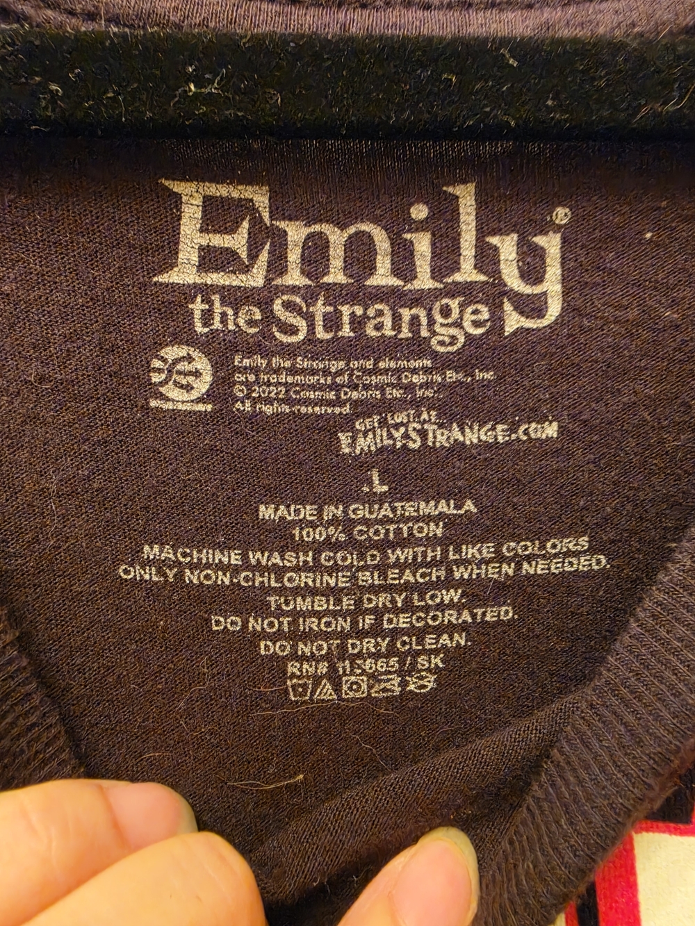 Emily the Strange Graphic Tee Large Black Cotton Alt Goth Emo Punk Shirt - Picture 2 of 10